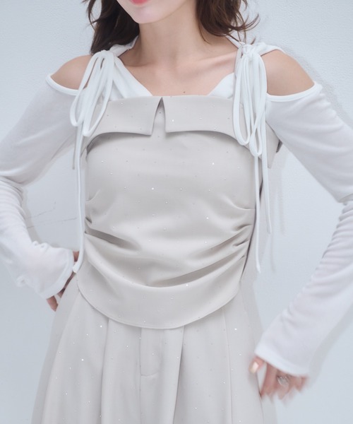 「mellowneon」 セットアップ MEDIUM ベージュ レディース_画像3