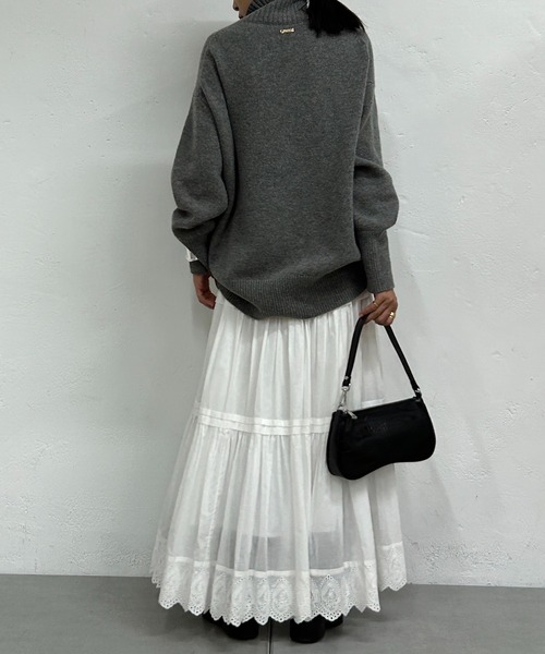 「LOUNGEDRESS」 ロングスカート FREE オフホワイト レディース_画像7