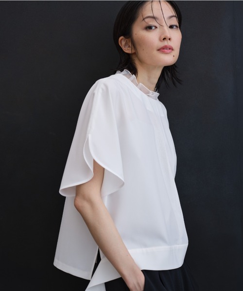 【美品】アドーア　ADORE フレア袖　ブラウス　半袖　トップス　38 日本製 アドーア ブラウス（ADORE／ファッション）のおすすめ人気商品一覧