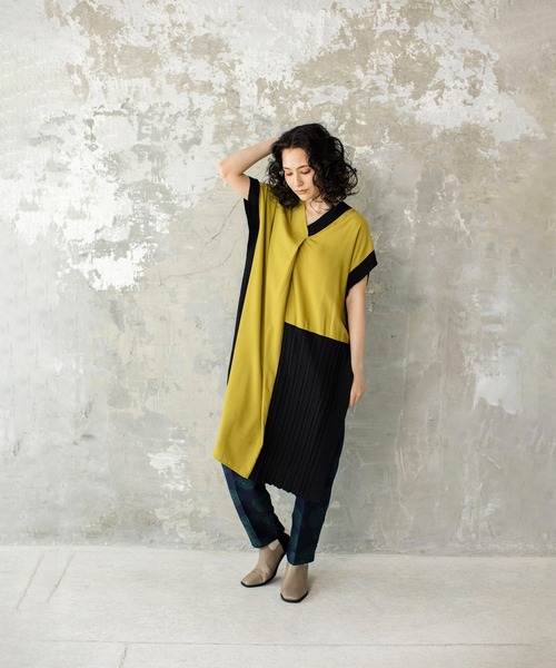 「OSMOSIS」 半袖ブラウス ONE SIZE ベージュ レディース_画像3