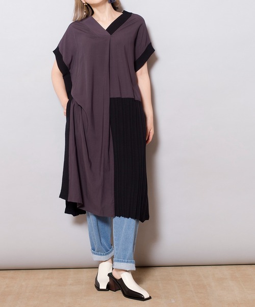「OSMOSIS」 半袖ブラウス ONE SIZE ベージュ レディース_画像9