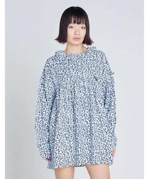 「Little sunny bite」 長袖ワンピース MEDIUM オレンジ レディース_画像4