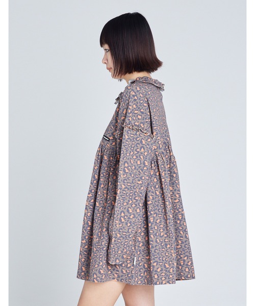 「Little sunny bite」 長袖ワンピース MEDIUM オレンジ レディース_画像5