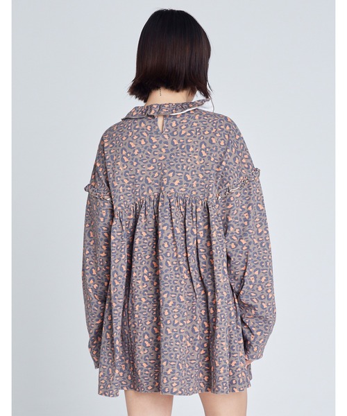 「Little sunny bite」 長袖ワンピース MEDIUM オレンジ レディース_画像6