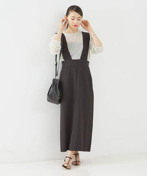 「Rouge vif」 サロペットスカート 38 ブラック レディース_画像2