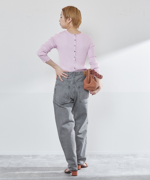 「VERMEIL par iena」 ニットカーディガン - グレー レディース_画像8