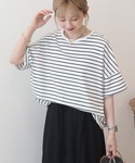 tシャツ 半袖 「UVカット・接触冷感」ボーダ...の詳細画像4
