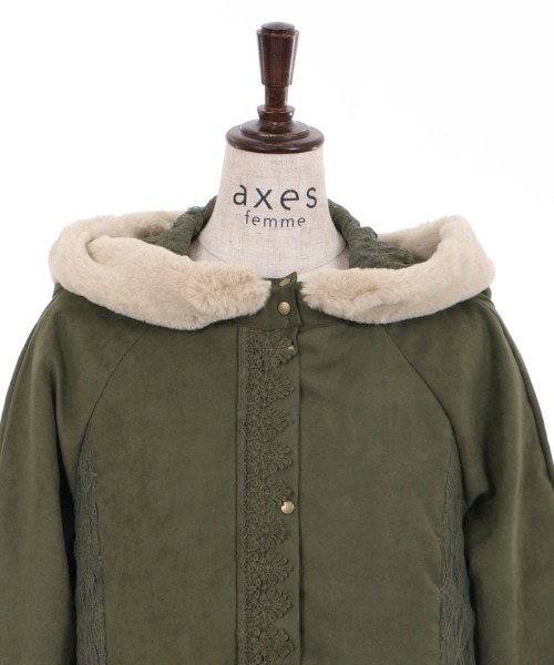 axes femme（アクシーズ ファム） コート モッズコート フード付ミドル