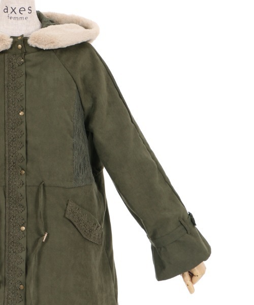 axes femme（アクシーズ ファム） コート モッズコート フード付ミドル