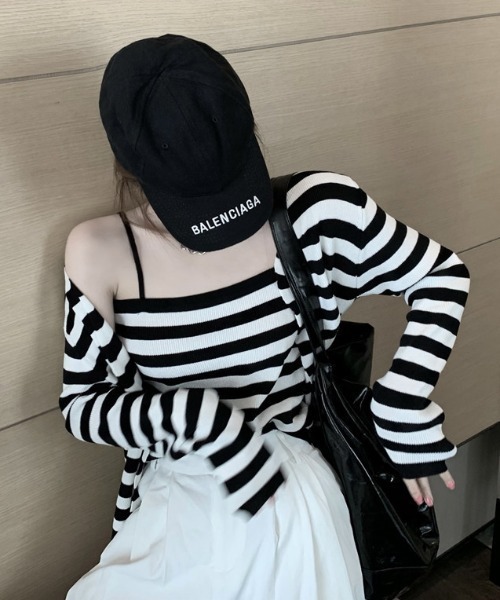 gossip!ロサンゼルス アンサンブル ニットキャミカーディガン