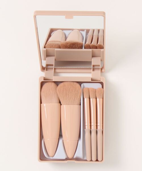 LA VORAGINE メイクブラシ 携帯便利 ケース付き アイシャドウ