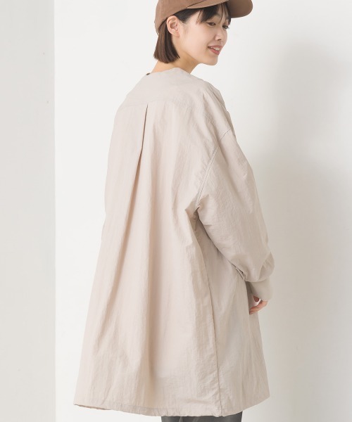 ORSLOW ノーカラー フィッシュテイル オーバーコート 撥水加工 ORSLOW ノーカラー フィッシュテイル オーバーコート 撥水加工