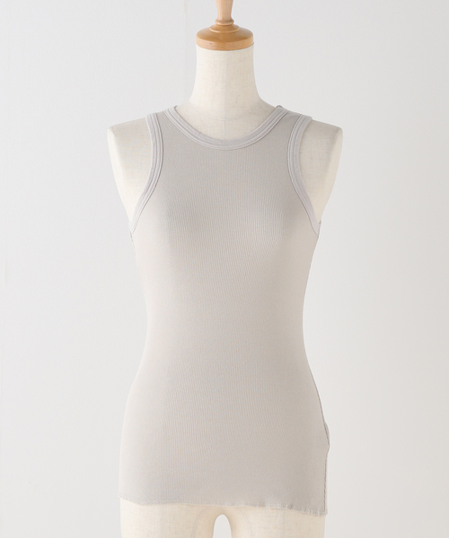 タンクトップ ノースリーブ SOFT RIB TANK：タンクトップ レディース