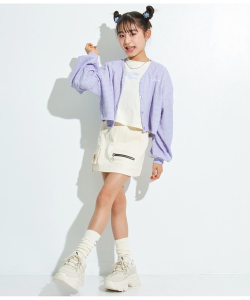 ANAP GiRL（アナップガール） カーディガン 柄ジャガードショート 