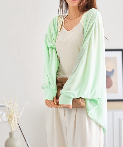 acro（アクロ） カーディガン UVケア機能付きモモンガボレロ