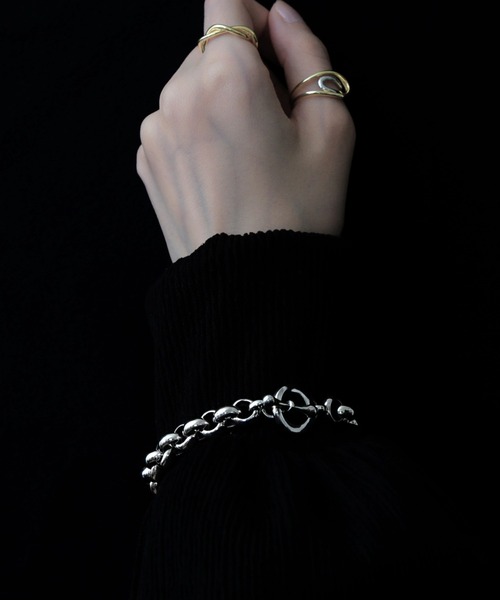 ブレスレット 「YArKA/ヤーカ」big  circle azuki bracelet 「DB5」 丸あずきデザインブレスレット レディース メンズの画像