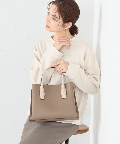 MONO COMME CA（モノコムサ） ハンドバッグ 型押しハンドルバッグ 