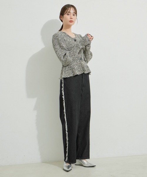 LOEWE フリンジデザインカジュアルパンツ LE CERCLE par rope' ジーンズ デニム デニムパンツ サイド