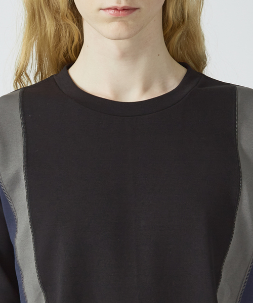 5351 POUR LES HOMMES tシャツ カラーライン 七分袖Tシャツ