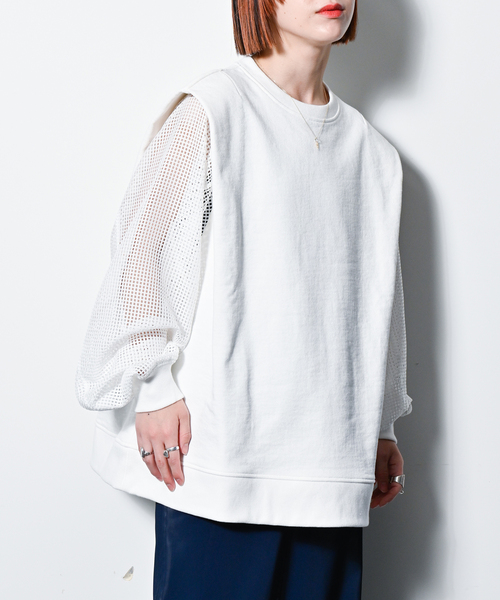 売れ筋がひ！ CITYSHOP スウェット Yahoo ZOZOTOWN : レディース DOCKING MESH トップス