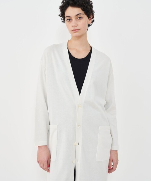 【GALERIE VIE】プレーンコットン Vネックロングカーディガン GALERIE VIE カーディガン プレーンコットン Vネックロング