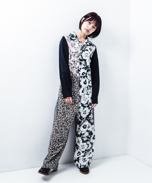 ラグナムーン オールインワン パンツドレス ノースリーブ ロング