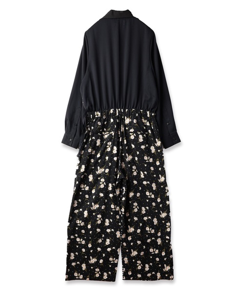 AMERI◇オールインワン/M/ポリエステル/BLK/無地/0224205851390