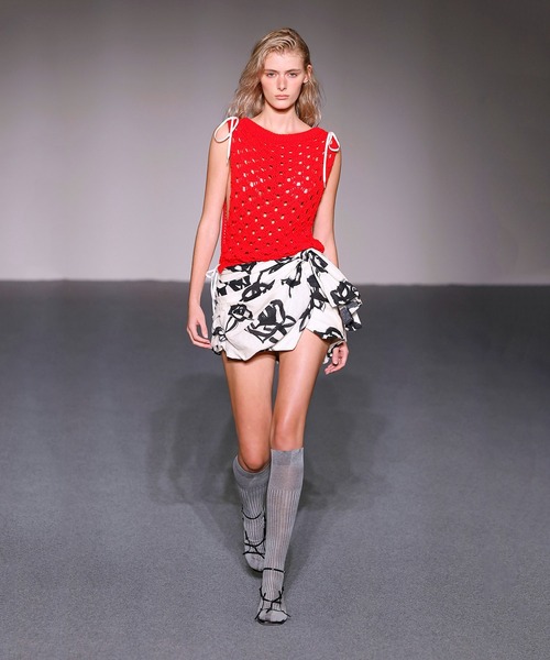 MSGM ニット セーター コットンクロシェ ニットトップ