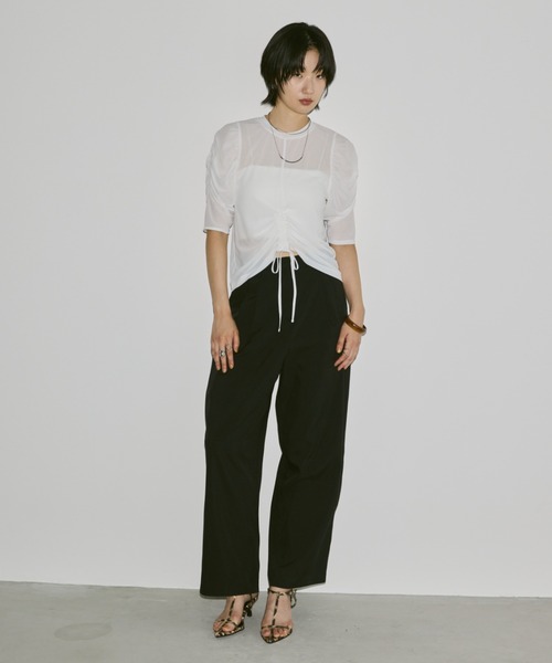 Aunt Marie's tシャツ メニーギャザーシアートップス レディース