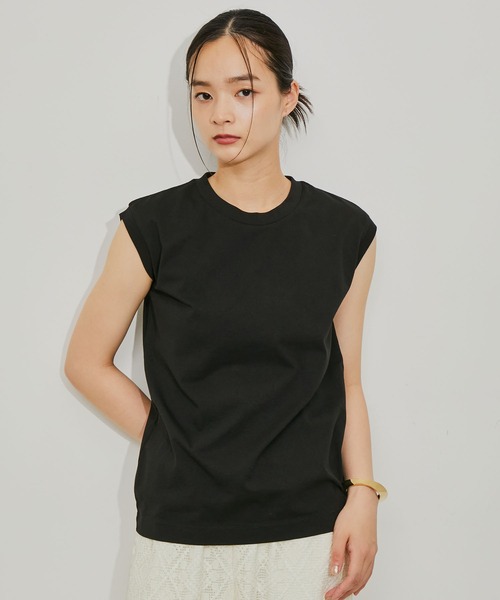 ADAM ET ROPE'（アダムエロペ） tシャツ 「逸品」フリルセットTシャツ