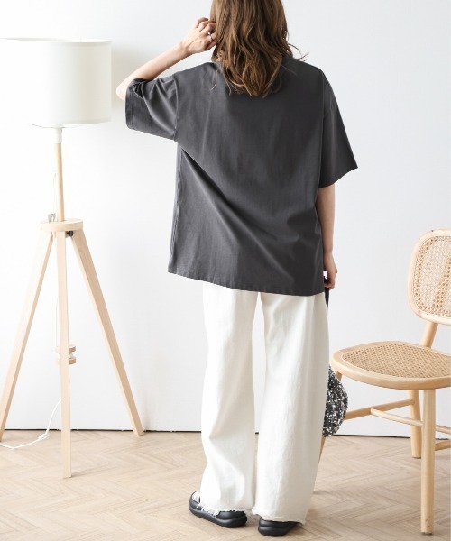 tシャツ ONE SHOULDER Tシャツ レディース XU tシャツ 「XU」one shoulder print tops レディース