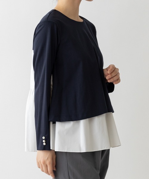 tシャツ 「SONO/ソーノ」レイヤードフレアロングTEE レディース Sono tシャツ 「SONO/ソーノ」レイヤードフレアロングTEE