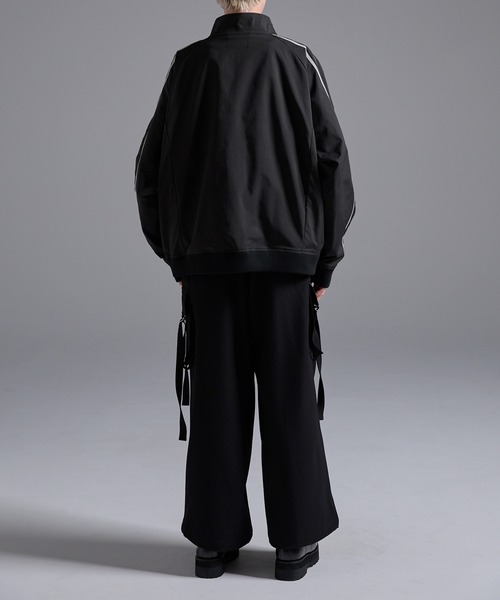 Loose ブルゾン アウター ジップデザイン ナイロントラックジャケット