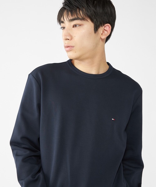 トミーヒルフィガー　ネイビー トレーナー オーガニックコットン TOMMY HILFIGER（トミー・ヒルフィガー） トレーナー スウェット