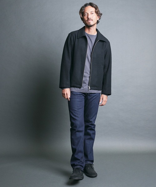 【CALLNE】ニットメルトンフリースジップブルゾン CALLNE】Knit Melton Fleece Zip Blouson / ニットメルトン