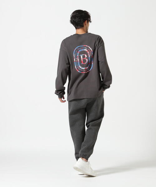 BEAVER tシャツ B omnivore/ビーオムニボー L/S FLOCKY LOGO