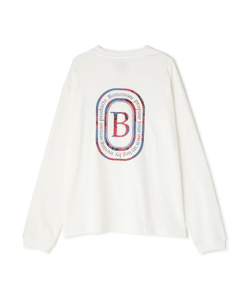 BEAVER tシャツ B omnivore/ビーオムニボー L/S FLOCKY LOGO