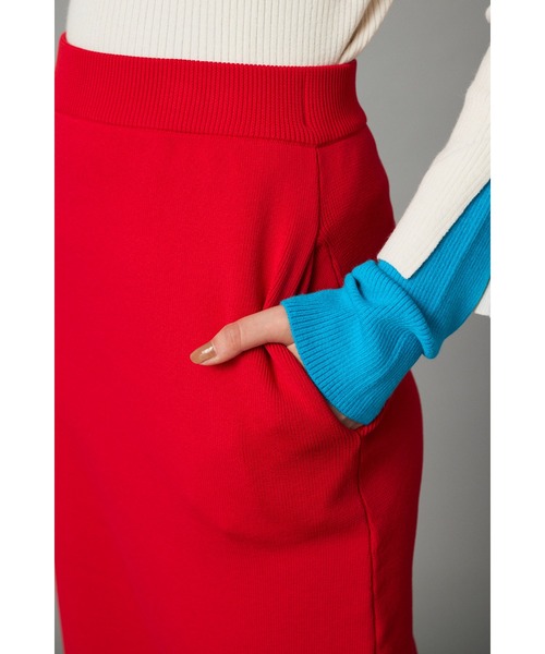 HeRIN.CYE スカート 2way slit knit skirt 2ウェイスリットニット