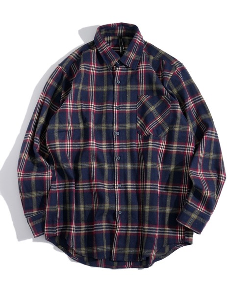 おしゃれスタ シャツ Vintage-like check flannel shirt/ヴィンテージ