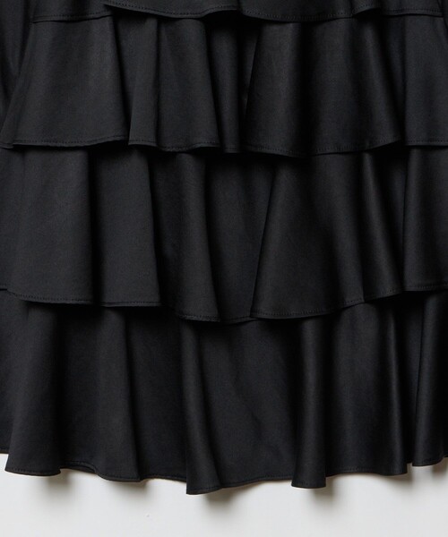 allurevilleソフトサテンバックフリルナロースカート allureville スカート ソフトサテンバックフリルナロースカート