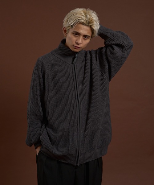 kutir（クティール） セーター ニット RUBBER LOGO DRIVERS KNIT
