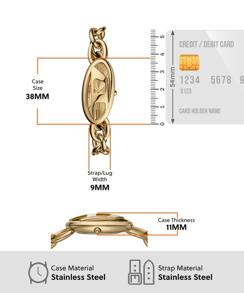DIESEL 腕時計 ディーゼル レディース アナログ ステンレス