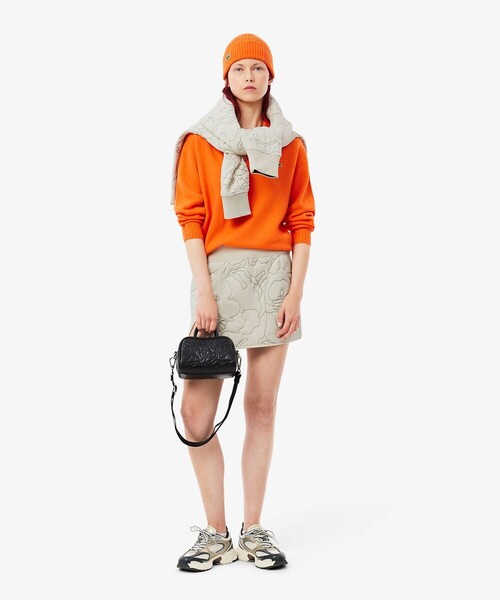 ラコステ　スカート LACOSTE スカート フラワー シグネチャー柄 リバーシブル