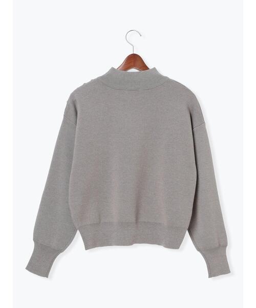 Te chichi（テチチ） ニット セーター スタンドショルダーメタルボタン