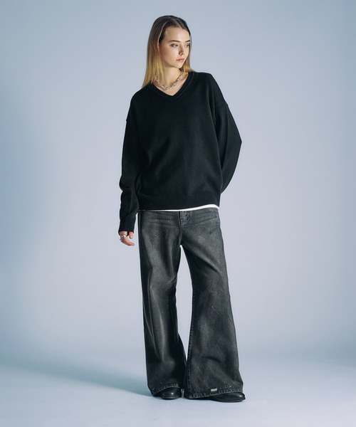 最終お値下げ❕【新品】CPG　GOLF　Vネック　ニット　タグ付き selle glant（セレグランテ） セーター ニット V-NECK MIDDLE GAUGE