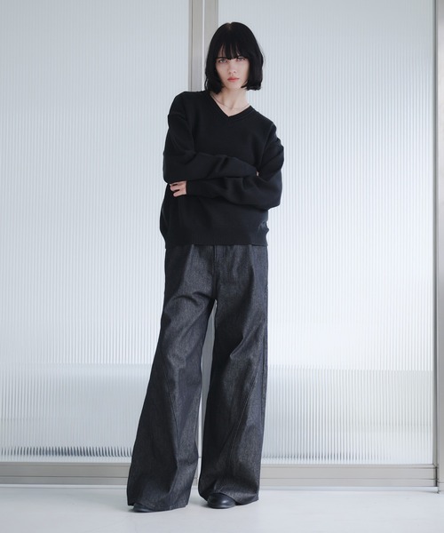 selle glant（セレグランテ） セーター ニット V-NECK MIDDLE GAUGE