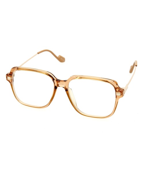 伊達メガネ メガネ 眼鏡 an meets zakka メタルテンプルビッグスクエア