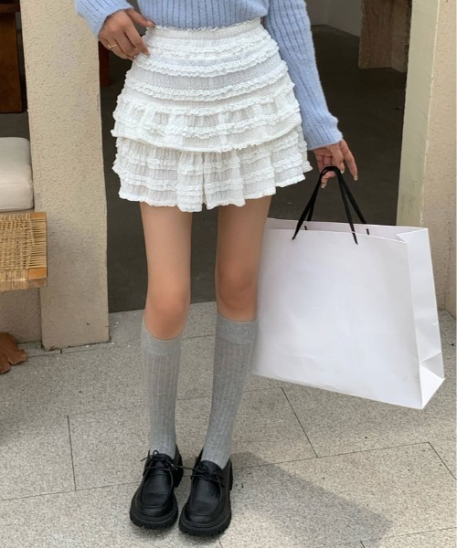 スカート レース ティアード ミニスカート : ZOZOTOWN Yahoo!店 - 通販