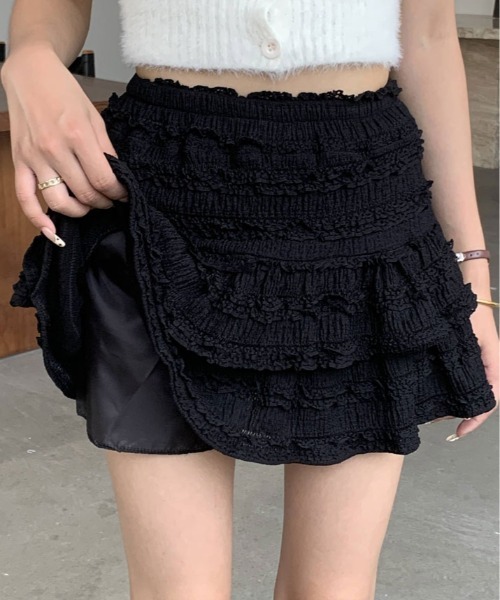 スカート レース ティアード ミニスカート : ZOZOTOWN Yahoo!店 - 通販