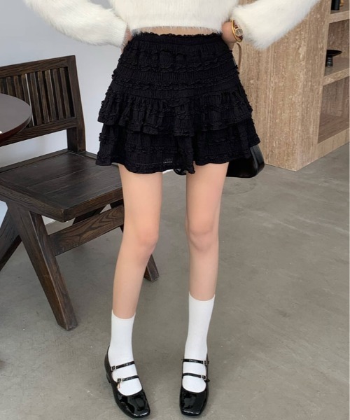 スカート レース ティアード ミニスカート : ZOZOTOWN Yahoo!店 - 通販